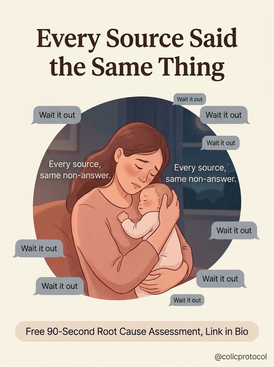 Illustration of a parent holding a crying baby at night